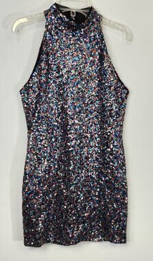 TFNC London Women Multicolor Sequin Dress-Size Small